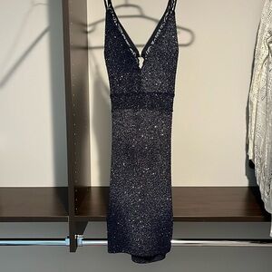Strapped Silver/Blue glitter dress from Windsor